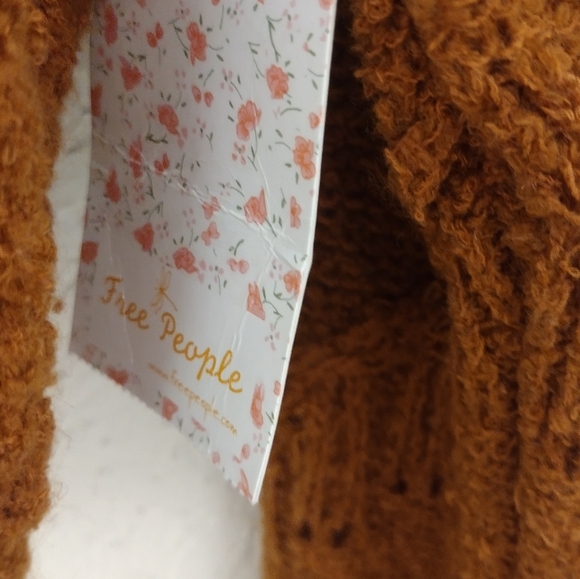 Free People Seashell Openwork Crop Sweater In Myrrh - Picture 6 of 7